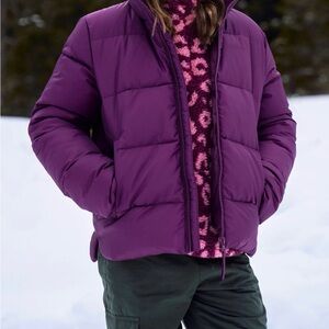 Purple Kids Puffer Jacket